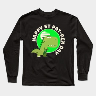 St Patrick's HAPPY ST PAT-REX DAY T-Rex Dinosaur Funny Boys Long Sleeve T-Shirt